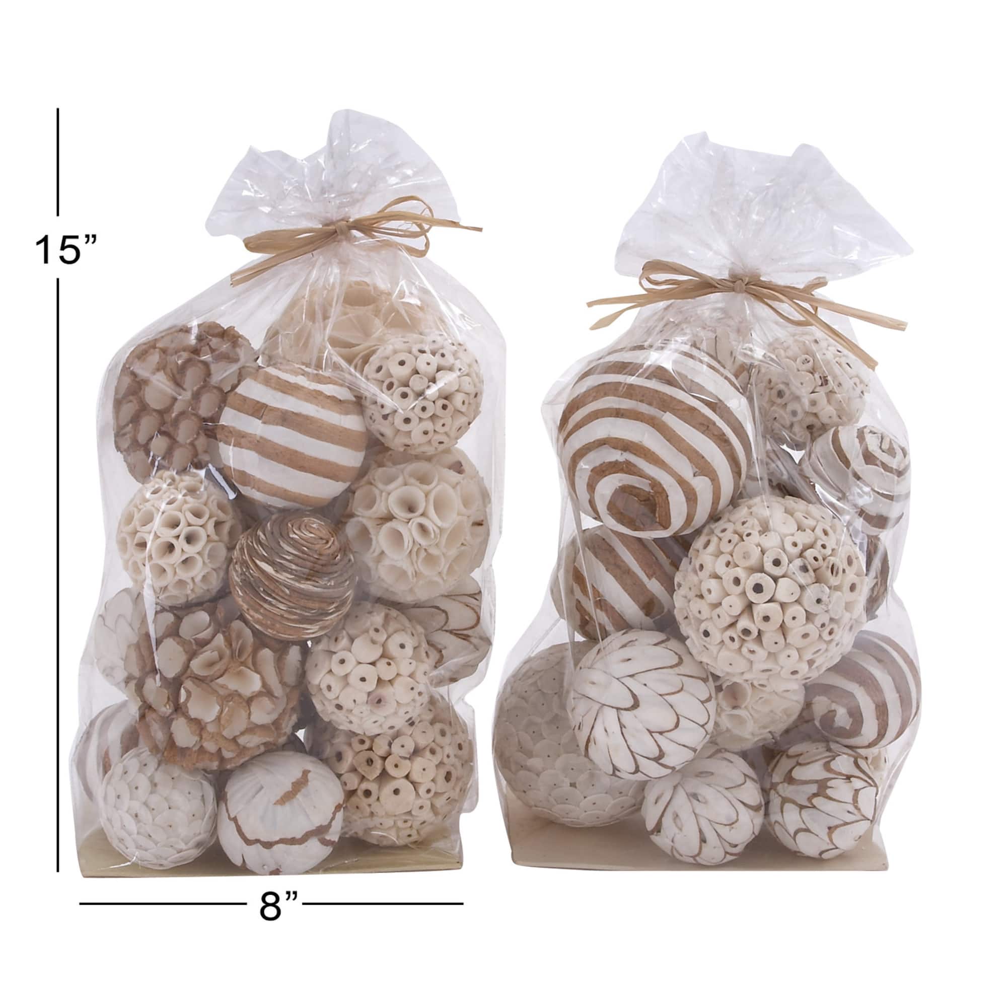 Brown Dried Flowers Natural Orbs & Vase Filler, 2ct.